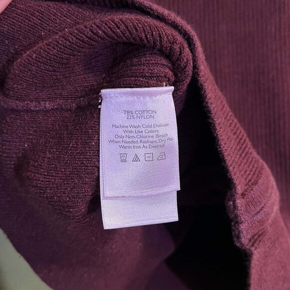 Eddie Bauer Plum Ribbed Zip Sweater – Women’s Medium - Picture 6 of 6